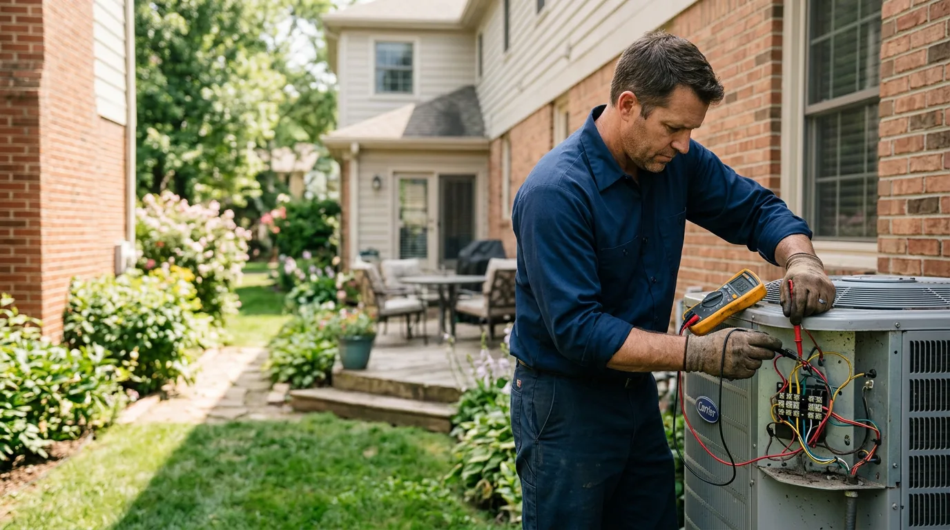 HVAC technician working near Royal Center, IN